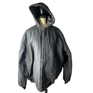 RK Brand Rural King Men's Canvas Full‎ Zip Hoodie Jacket 2XLT Black Detroit